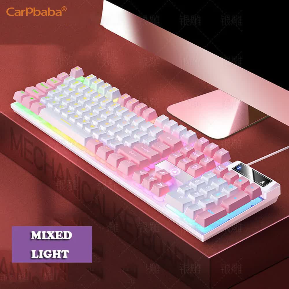 Carpbaba K500 104 Key USB Wire - Pc Gaming Pink review and price