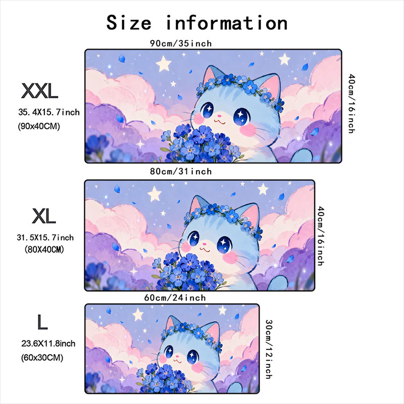1pc Pink-purple Cloud Cat Mous - Pc Gaming Pink review and price