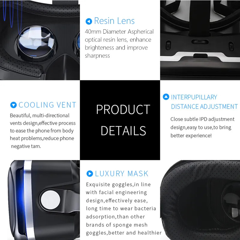 VR Shinecon 6.0 Headphone Vers - Vr Headset Pc review and price